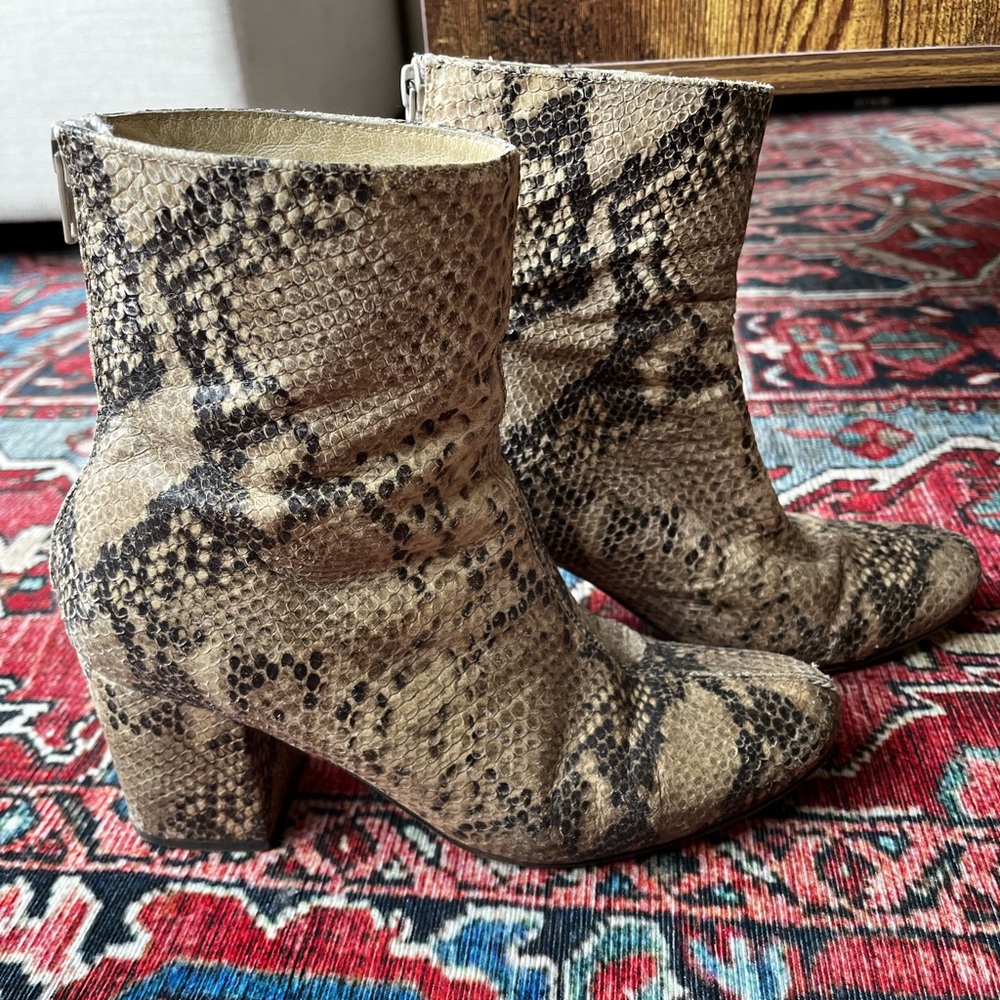 Free People Snake Embossed Leather Boots